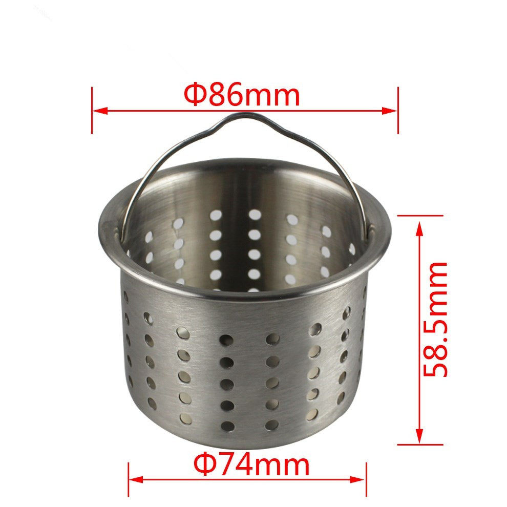 Oupai Molin kitchen sink drainer filter basket inner blue 86mm vegetable washing pool stainless steel slag-separating basket