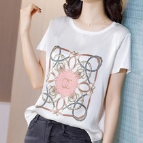  Feitu bag small bag anti-silk printing T-shirt XZYD8052 fashion all-match shirt Jingfu