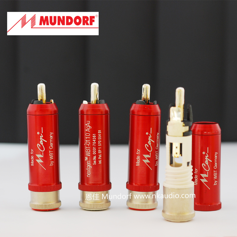 Mundorf Mundo MCap nextgen WBT-0110AgAu gold and silver alloy RCA plug