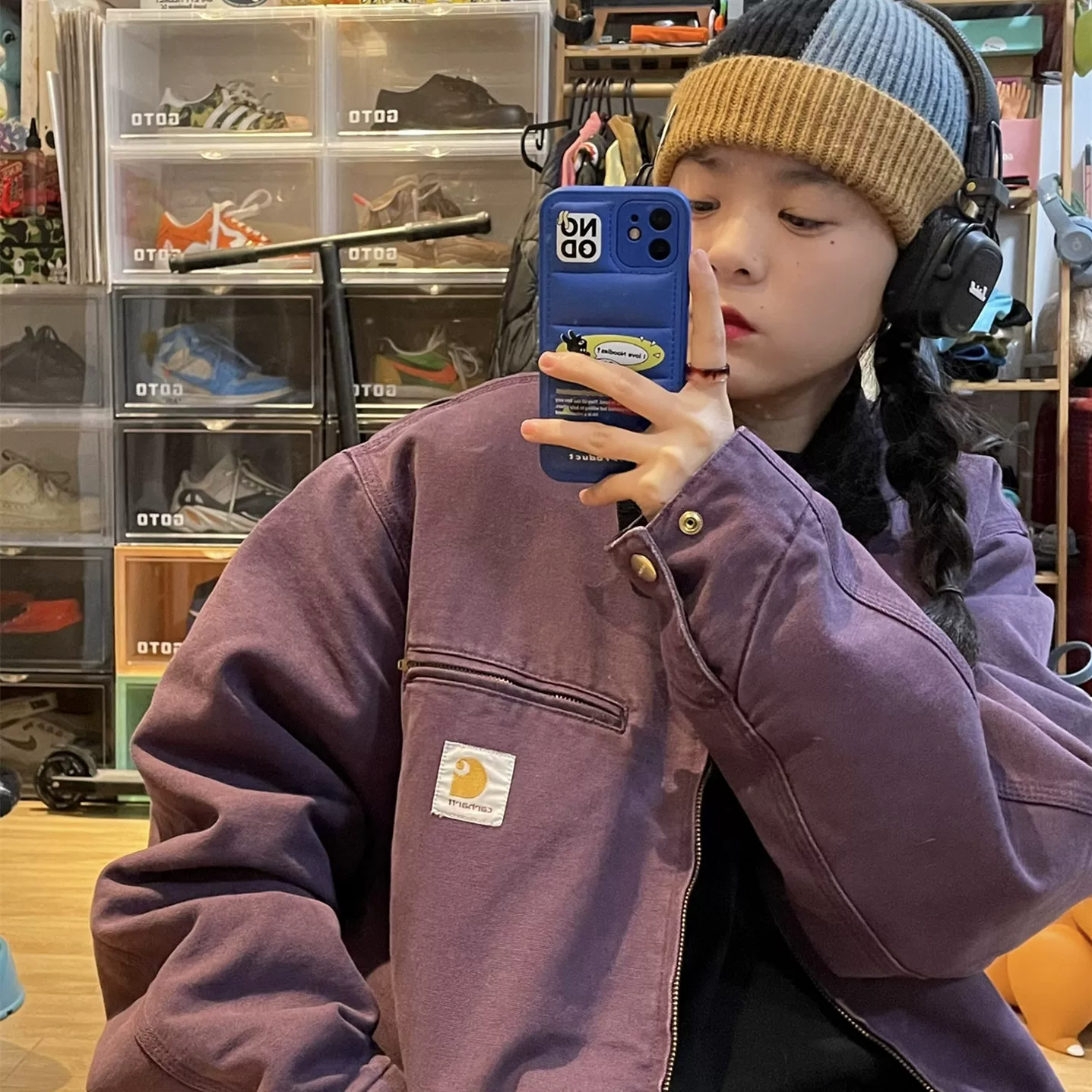 «ZZ версия» Оригинальная куртка Carhartt Detroit Pink Sail Wash Jacket Workout Versatile Top
