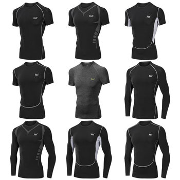 361 High-Elastic Sports Tight-Fitting Clothing for Men, Long-Sleeved, Short-Sleeved, Quick-Drying T-Shirt, Running, Fitness, Basketball Training, Base Layer Top
