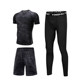 Fitness suit men's summer quick-drying clothes gym running sports suit morning running suit basketball training suit tights