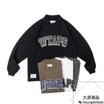 Spot WTAPS DAWN MOCK NECK LS TEE COTTON LOGO Lotus NECK long sleeve 20SS