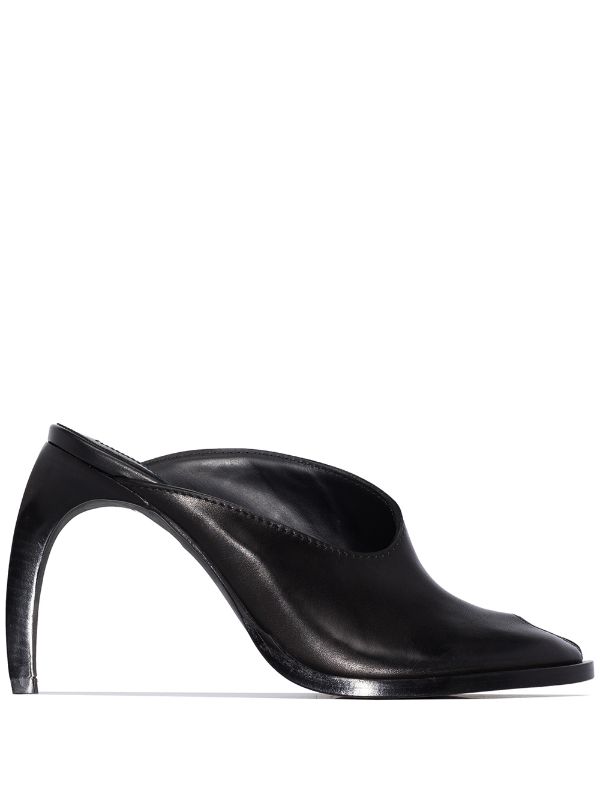  ANN DEMELEMEESTER 2022 BLACK LEATHER WOMEN'S SHOES