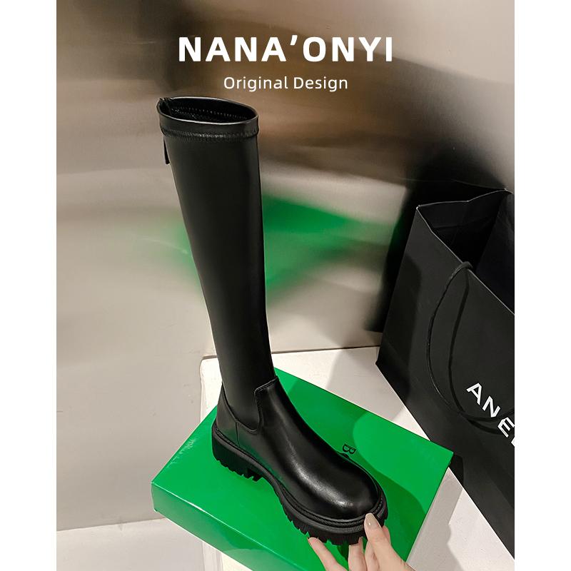 Long Boots for Women 2025 New Autumn and Winter Over-The-Knee Thick-Soled Genuine Leather High Boots Riding Boots for Petite Women