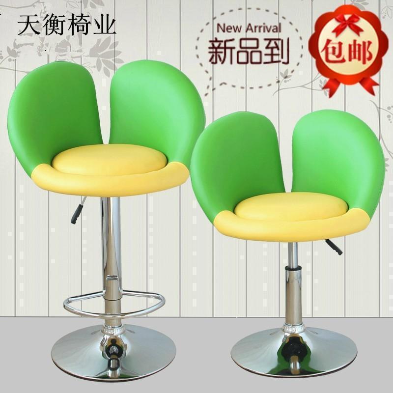 Fashion and beautiful dressing chair stool beauty manicure chair high stool bar chair lift soft bag bar chair backrest stool