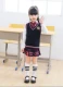 Dịch vụ làm vườn mẫu giáo Mùa xuân và mùa thu Bộ áo len Vest British College Wind Dịch vụ lớp học dành cho học sinh Tiểu học Đồng phục mùa xuân và mùa thu - Đồng phục trường học / tùy chỉnh thực hiện quần áo cotton đẹp cho bé