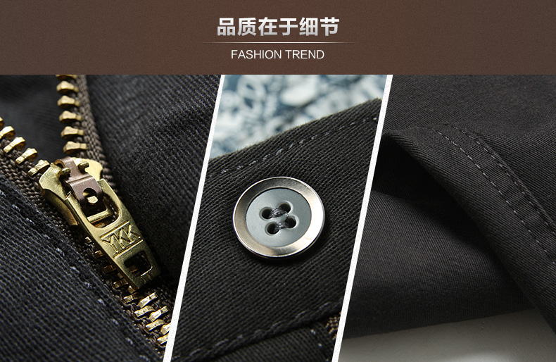 Quần bố nam trung niên 40-50 tuổi mùa thu đông mẫu nam quần âu trung niên cộng quần nhung dài quần short nam