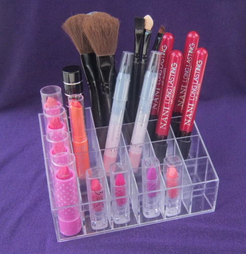 Косметическая настольная прозрачная коробка для хранения, помада, акриловая система хранения