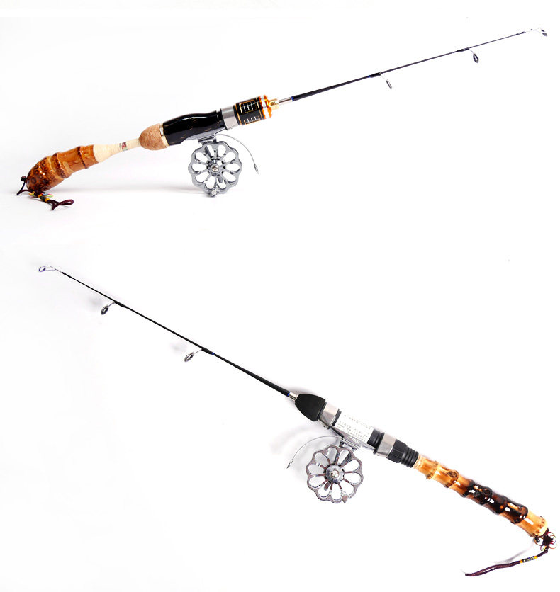 Ice удочкой 引路人冰钓竿实心杆稍大导环55cm插节罗汉竹冰钓竿排竿筏钓竿鱼竿