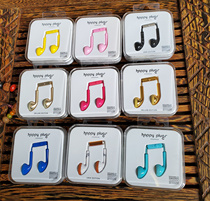 Swedish light luxury plugs flat head non-ear high sound quality mobile phone headset call wire control wired earplugs