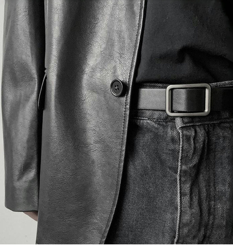 Alltäglicher Ledergürtel für Herren, nahtloser Gürtel, hochwertig, modisch, vielseitig und universell, dekorativer Retro-Anzug-Jeansgürtel für Frauen