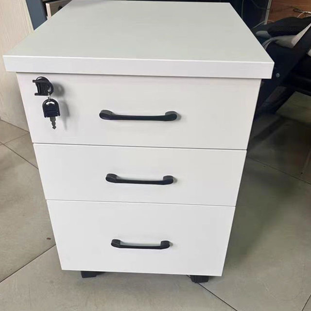Three-pull wooden file information cabinet floor-standing cabinet