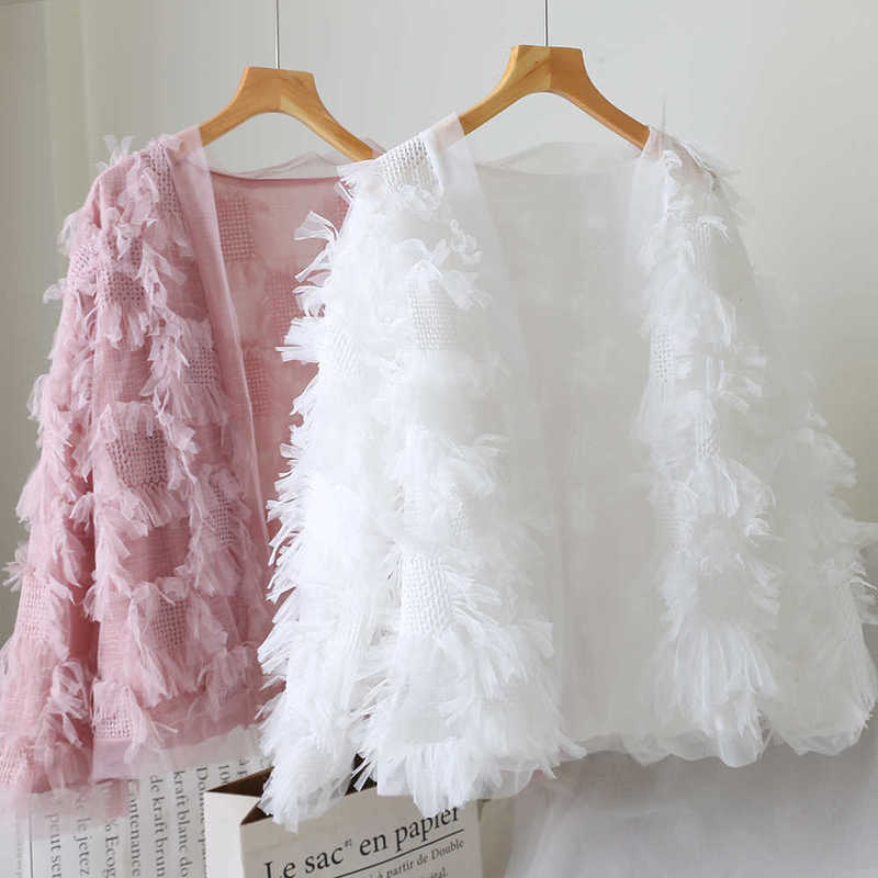 Socialite Tassel Jacket for Women, Spring and Autumn 2023, Lace Fur Short Loose Top, Stylish Cardigan