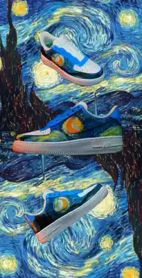 Jiu Yin painting studio Van Gogh starry sky painting handmade fee