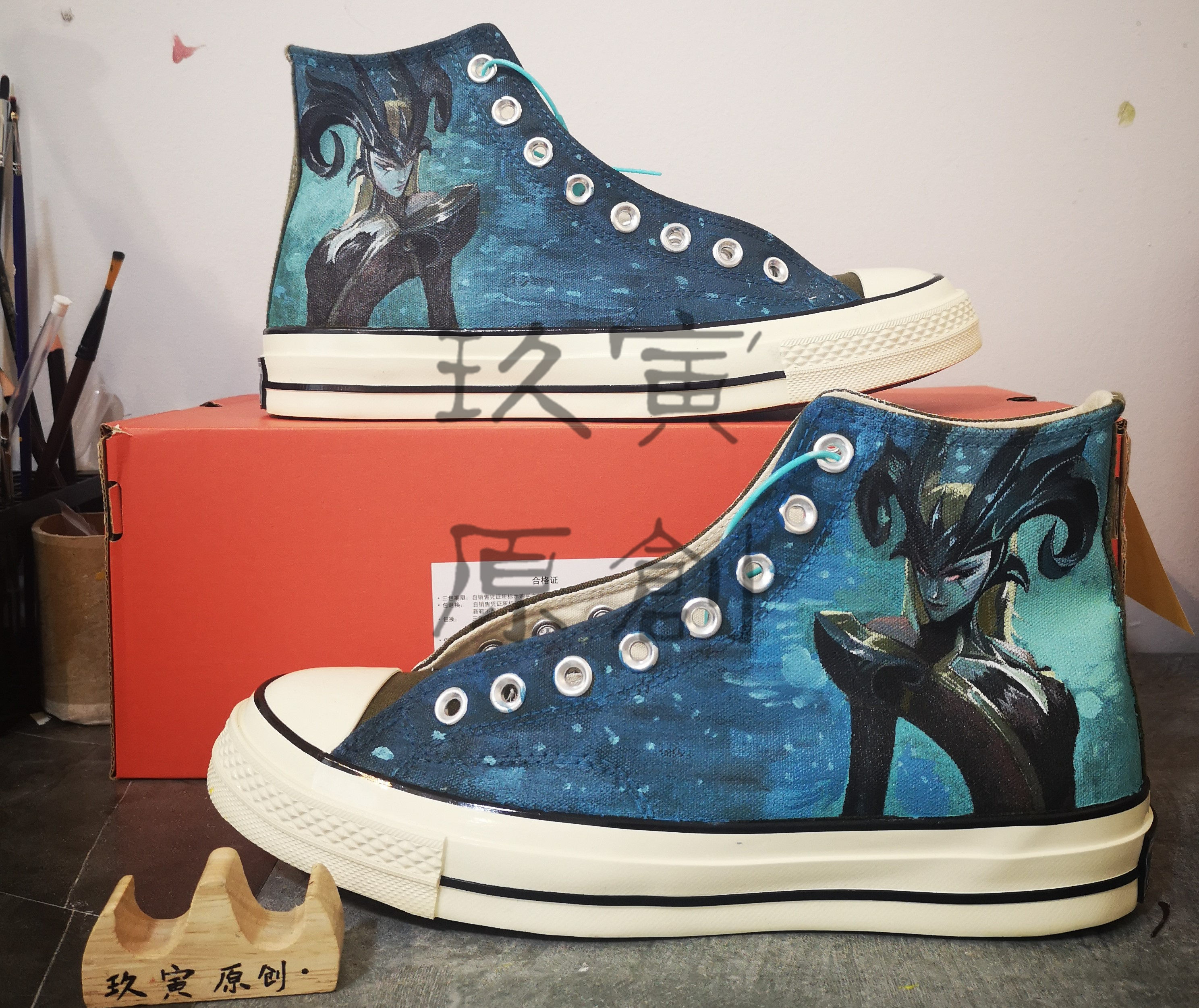 Jiu Yin original painting studio sneakers customization