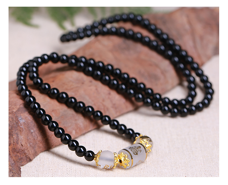 Pha lê Bracelet Obsidian Hạt của Nam Giới Phụ Nữ Nhật Bản và Hàn Quốc Phiên Bản Các Cặp Vợ Chồng Vòng Đeo Tay Cá Tính Hoàng Đạo Quá Cảnh Đồ Tran ...