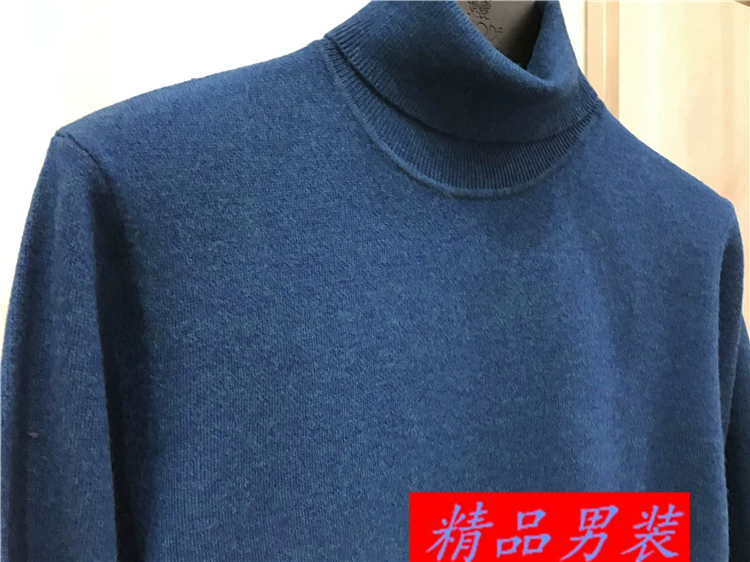 Giá trị lớn hàng hóa tốt đến người đàn ông của mùa đông dày len + cashmere cao ve áo áo len treo tag giá 3390 nhân dân tệ áo sơ mi đen