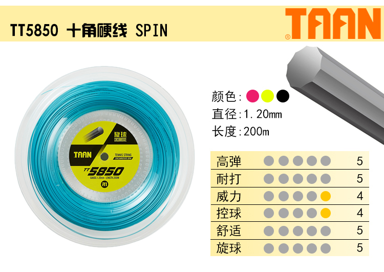 TAANタイオン正規品テニスラインTT 5850 8600 8800大皿線ポリエステル線硬線テニスラケット線,タオバオ代行-チャイナトレーディング