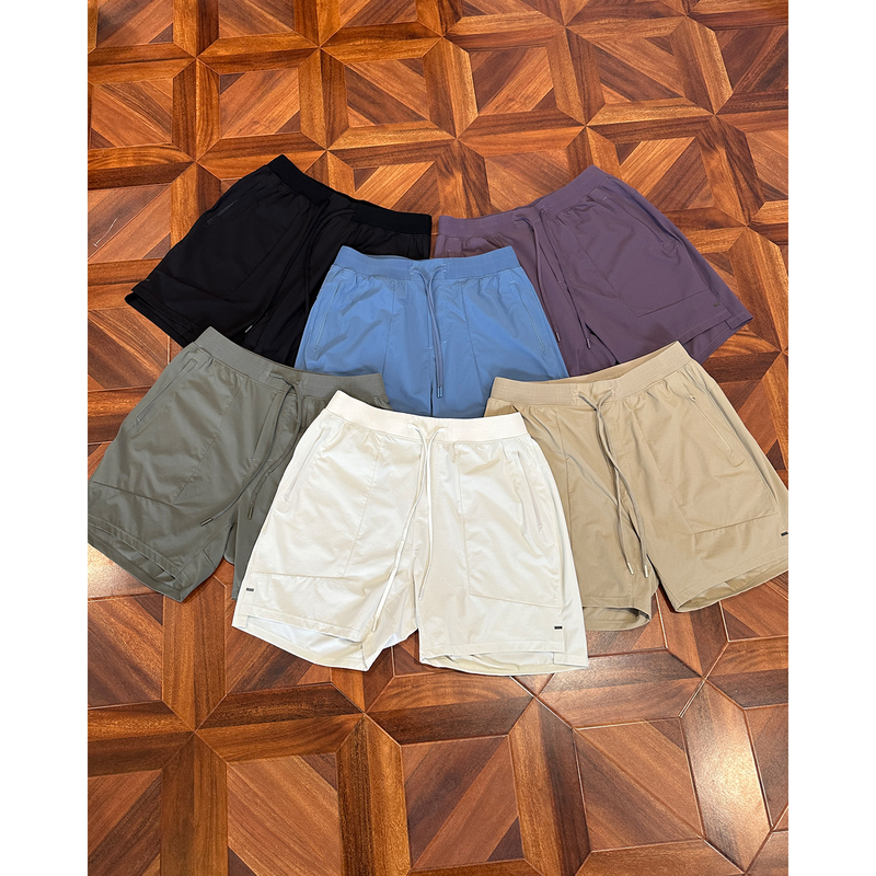 Lulusir Summer Sports Shorts Train 7inch Unlined High-Elasticity Quick-Drying Breathable Fitness Training Shorts