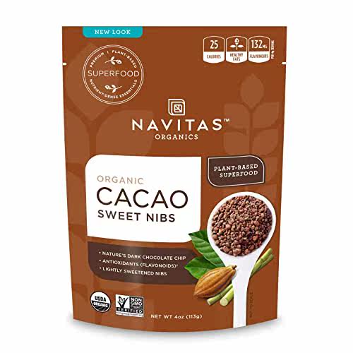 4 Ounce Cacao Nibs - Sweetened Navitas Organics