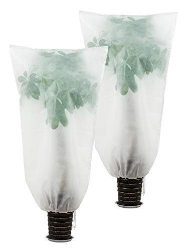 ANPHSIN Pack of 2 Drawstring Plant Covers-Large Si