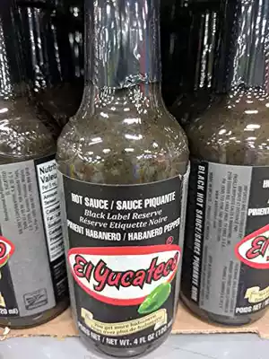 El Yucateco Black Label Reserve Hot Sauce 4 Oz (6