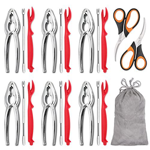Hiware 19-piece Seafood Tools Set inccludes 6 Crab C