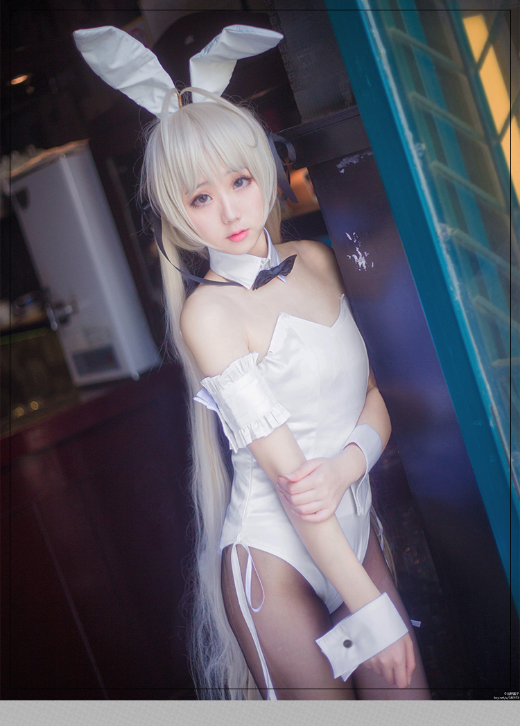 [三 町 目] Chị Bunny cô gái cos cạnh trống bộ đồ anime hầu gái azur lane cosplay