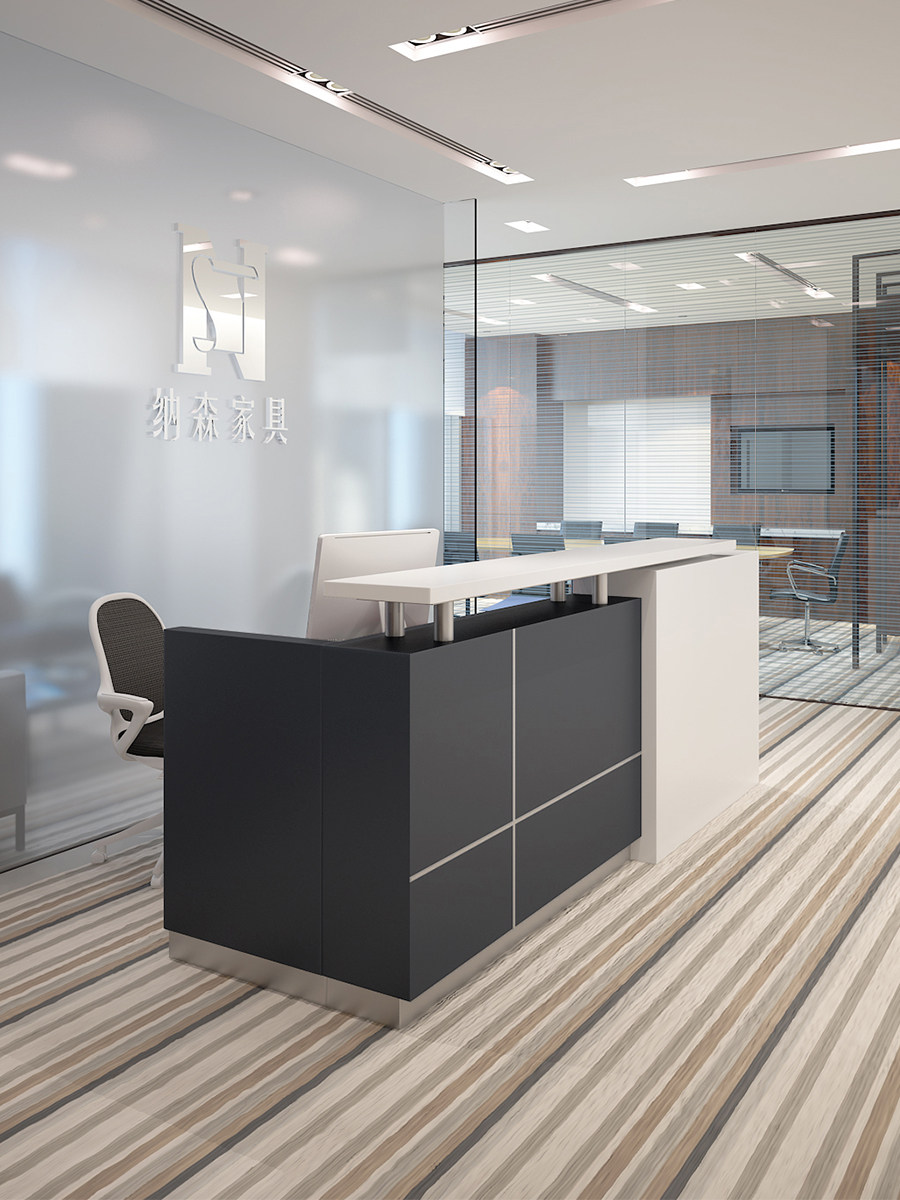 Custom marble reception company office paint bar table long tutoring training course Cash register counter custom