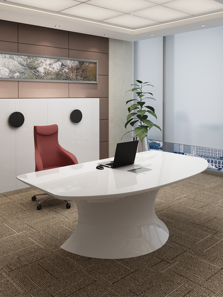 Light and luxurious atmosphere white paint boss executive desk chairman desk president general manager business boss desk