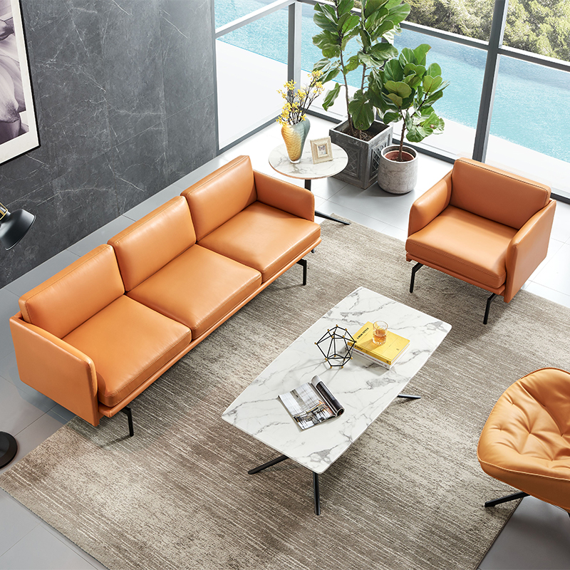 Simple modern thickness Sipi sofa office business reception triple hotel office sofa combination furniture