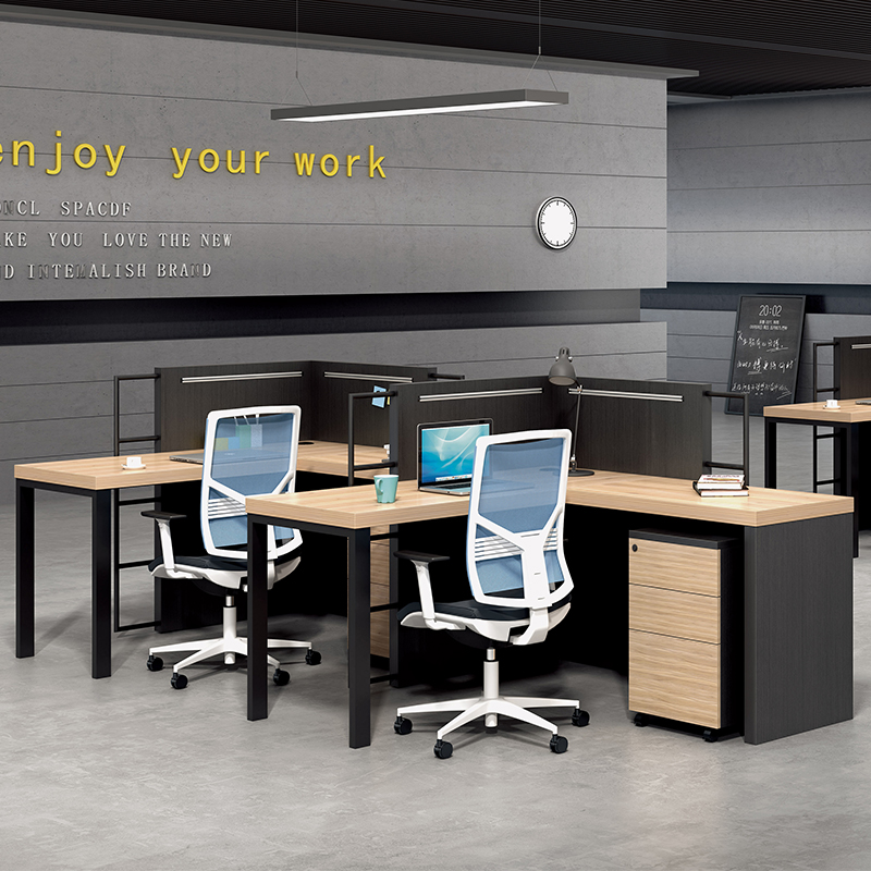 Office single staff L-shaped desk computer screen partition card seat T-bit workbench staff furniture