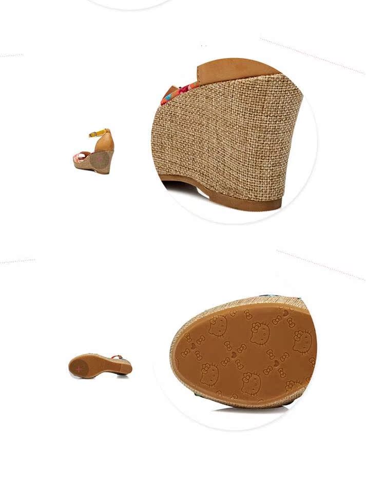 Dép Daphne / Daphne dốc nữ siêu cao có miệng cá in dép 1015303916 dép champion