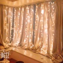 Wedding background decoration anchor background Net red curtains Colorful lights flashing string lights starry lights Room waterfall lights