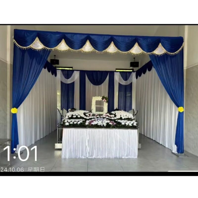 Bai Shi Ling Tang Background Cloth, Fun Curtain, Black and White Funeral Spirit Shed Cloth, Curtain Decoration, Yi Li Xiaotang Layout Supplies Cloth