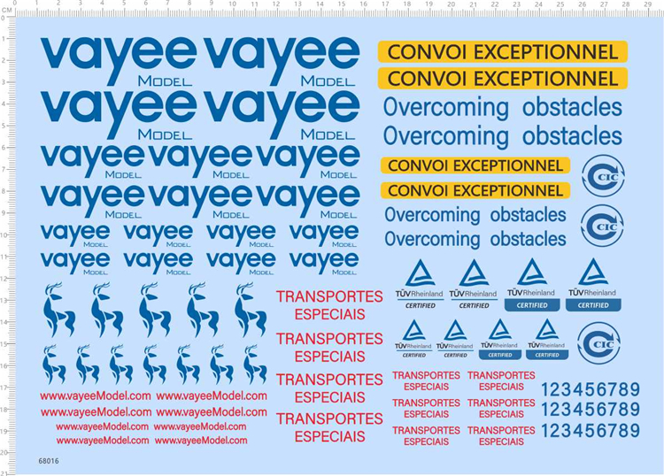 Car model 1:14 Truck truck container truck (universal sign) special water sticker (68016)
