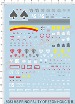 Up to model HG MG Gion (Zagu Great Magic Warriors) general logo dedicated water sticker (5083)