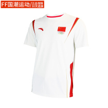 ANTA Anta Tokyo Chinese Team Short sleeves Round Collar National Flag T-shirt White National Team Breathable Speed Dry 452130721