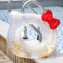 Childrens swimming circle ins net red thick childrens sequin bow KT cat swimming ring child baby armpit circle