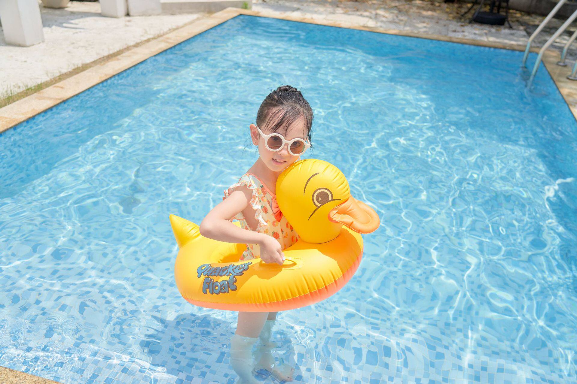 B.Duck, милый плавательный круг, увеличенная толщина, защита от опрокидывания 