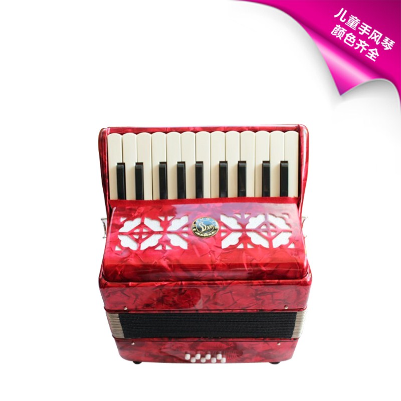 New St. Jay 8 bass 22 keys accordion for kids beginners (send strap) beautiful sound birthday gift