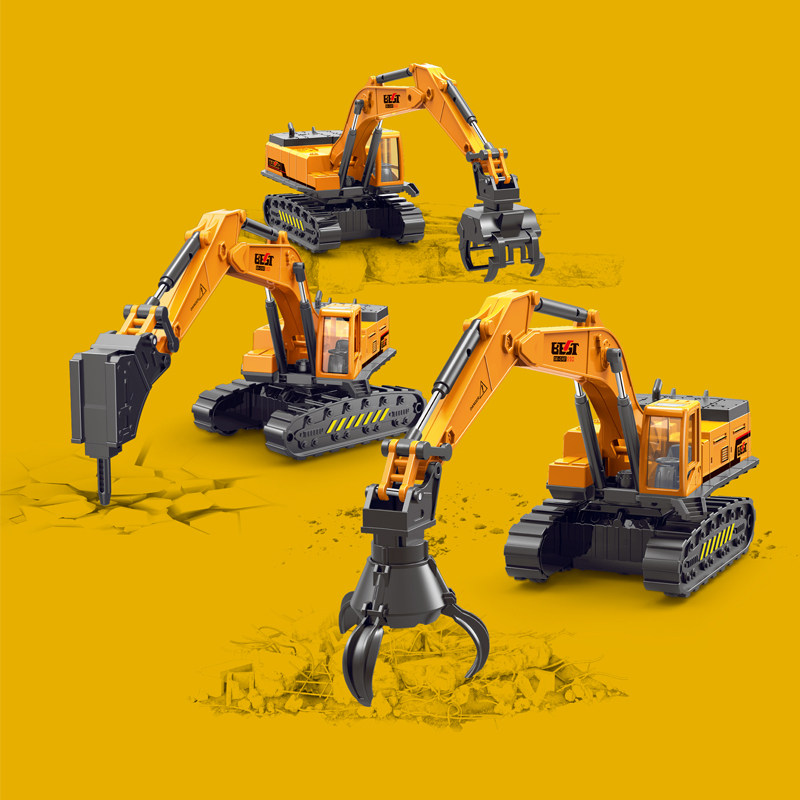 Inertia Breaking Machine Grip Stone Machine Engineering Car Children's Toy Simulation Model Taxiing Boy Car Model 61 Gifts