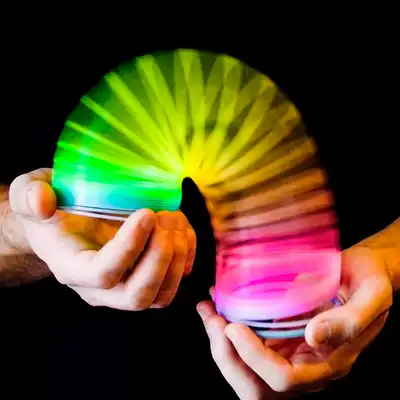 Color rainbow circle Slinky Magic Circle creative decompression vent 61 children's toys birthday gift
