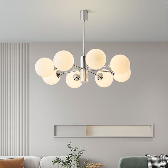Bauhaus Living Room Chandelier Modern Minimalist Bedroom Study Dining Room Nordic Cream Style Creative Vintage Magic Bean Lamp