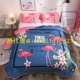 Phim hoạt hình pha lê nhung hai mặt lông cừu trải giường gấp đôi dày ấm tấm KT tổ ong quilted mat ba mảnh