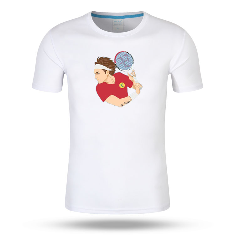 Tennis clothes Federer Culture Shirt training Conserve speed dry men and women T-shirt blouses round collar jersey gown uniforms