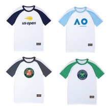 Quick-drying tennis clothing for men and women round neck competition short-sleeved cultural shirt T-shirt training jersey with four Grand Slams printed around it