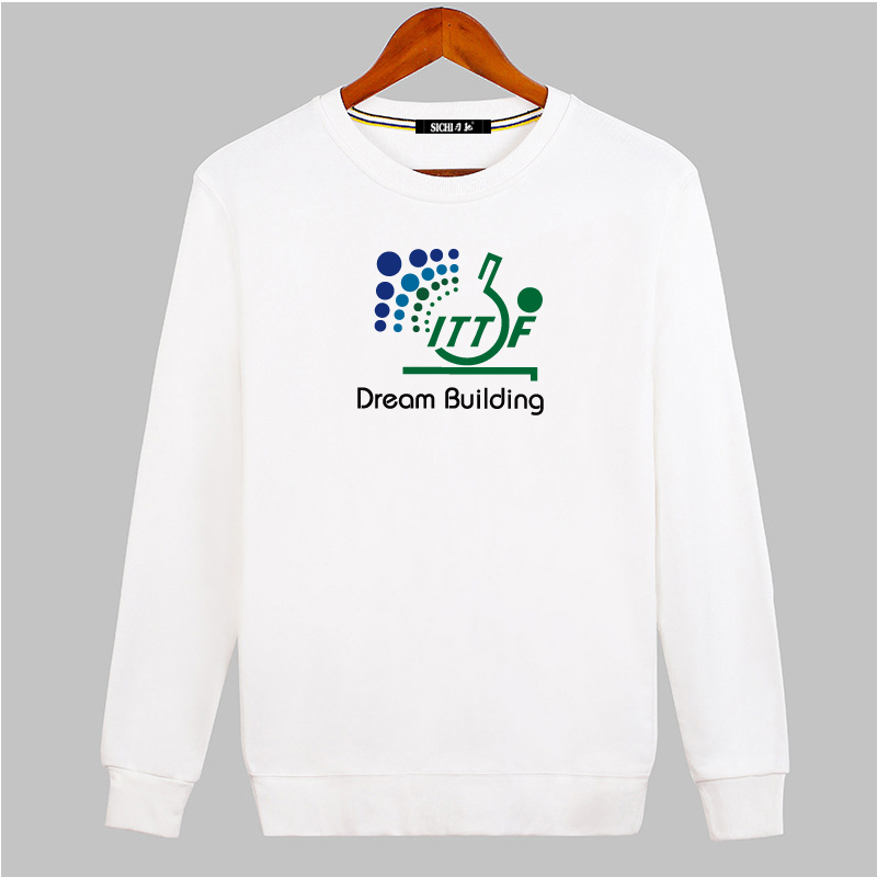 Table tennis clothes pure cotton casual blouses Long sleeves T-shirt jersey jacket head men and women fitted with custom team uniforms World Table Tennis Autumn Winter