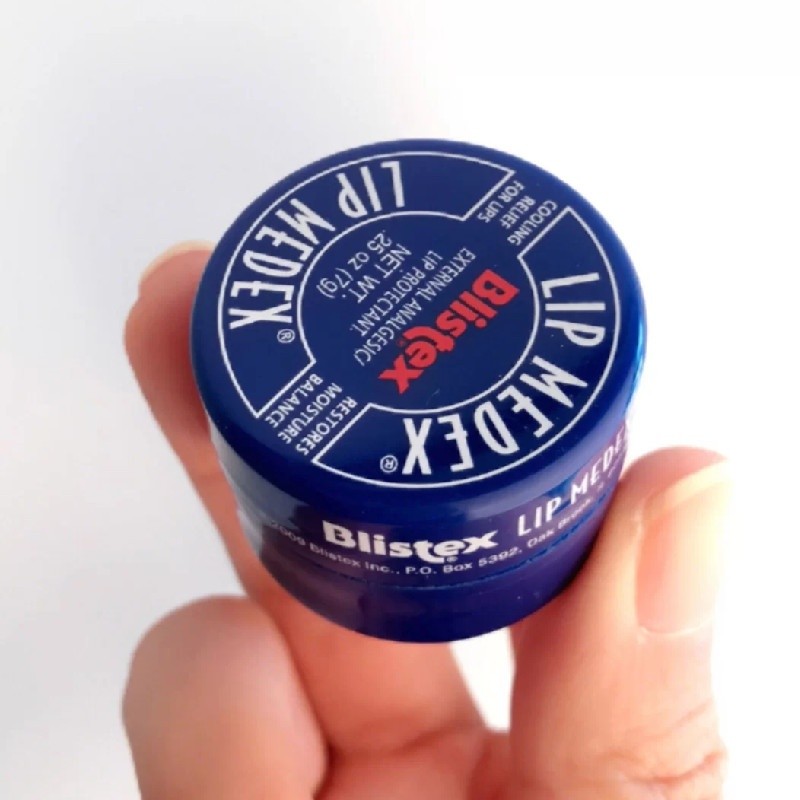 blistex belip small blue jar moisturizing lip balm to die leather Lip Gloss moisturizing moisturizing nourishing little blue bottle